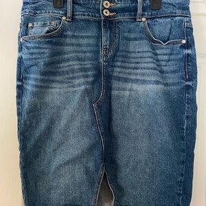 Torrid Denim Midi Pencil Skirt Jean